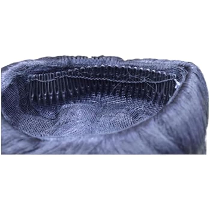 DILLARDS Elegant Black Synthetic Wig With Braided Crown, Long Wavy Style, Floral Hair Accessory, Cosplay Costume Party Wig - Image 3